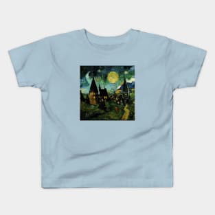 Starry Night Over Godric's Hollow Kids T-Shirt